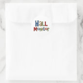 Hall Monitor Kleurrijk Ronde Sticker (Tas)