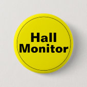 Hall Monitor School Ronde Button 5,7 Cm (Voorkant)