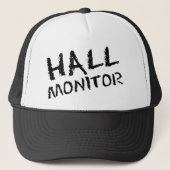 Hall Monitor zwart Trucker Pet (Voorkant)
