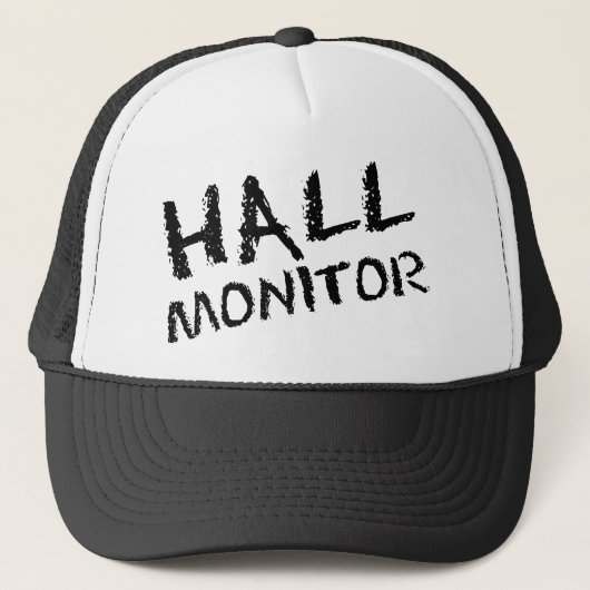 Hall Monitor zwart Trucker Pet (Voorkant)