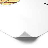 Hall-o Hi Hallo Halloumi Cheese Funny Foodie Art Poster (Hoek)