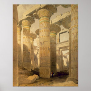 Hall of Columns, Karnak, uit "Egypte en Nubia", V Poster