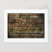 Hall of Human Curiosities  Banner Briefkaart (Voorkant)
