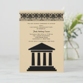 Hall of Justice Graduation Party uitnodiging (Staand voorkant)