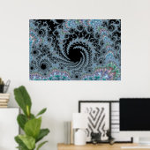 Hall of Swirls - Fractal Poster (Thuiskantoor)
