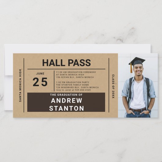 Hall Pass Afstudeerder Party Craft High School Uit (Voorkant)
