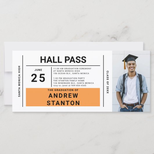 Hall Pass Afstudeerder Party Oranje High School Ui (Voorkant)