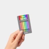 Hall Pass-badge met regenboogkrijt Badge (Handheld)