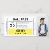 Hall Pass Graduation Party Uitnodiging voor middel (Voorkant)