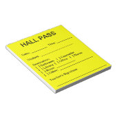 Hall Pass Pad Notitieblok (Schuin)