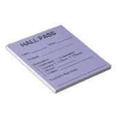 Hall Pass Pad (Sky) Notitieblok (Schuin)