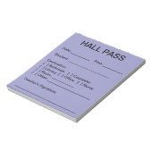 Hall Pass Pad (Sky) Notitieblok (Linkerzijde)
