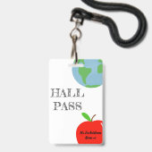 Hall Pass Persoonlijk Badge (Front with Lanyard)