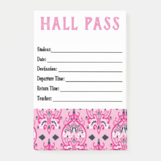 Hall Pass Post-it® Notes