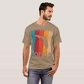 Hallandale Beach Florida Retro 80s grappig T-shirt (Voorkant volledig)