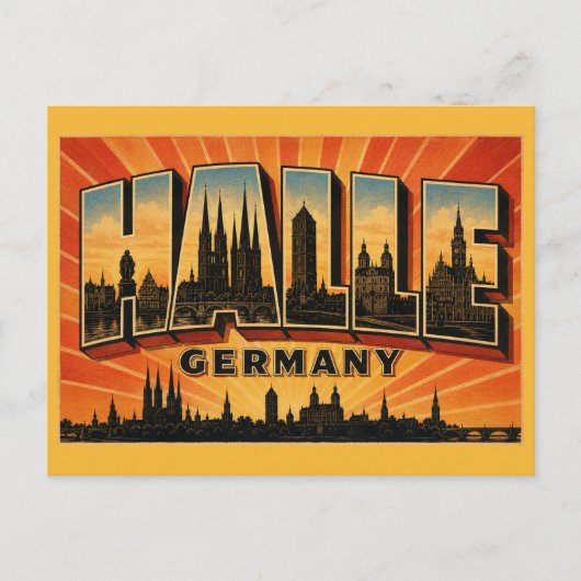 Halle Duitsland Marktkirche Briefkaart (Voorkant)