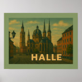 Halle Duitsland Stad Kunst Poster (Voorkant)