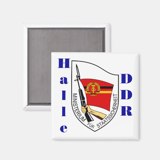 Halle, Oost-Duitsland Stasi Magnet DDR DDR (Voorkant / Achterkant)