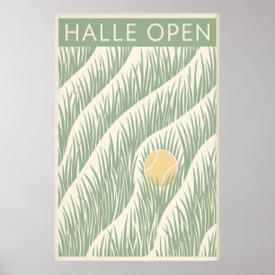 Halle Open Tennis Print Sportief Gras Court Kunst