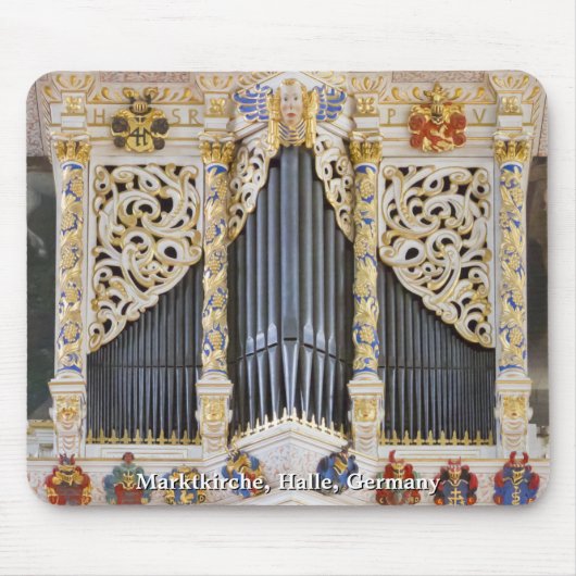 Halle organ mousepad muismat (Voorkant)