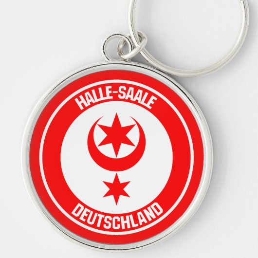 Halle (Saale) Ronde Emblem Sleutelhanger (Voorkant)