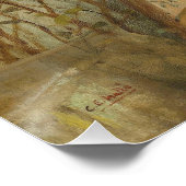 Hallé Vrouw boogschutter in de bossen CC1175 Perfect Poster (Hoek)