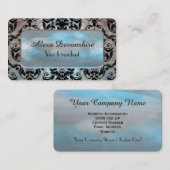 Halleesham Elegant Damask 3,5 x 2 inch Professiona Visitekaartje (Voorkant / Achterkant)