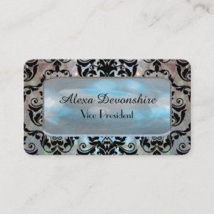 Halleesham Elegant Damask 3,5 x 2 inch Professiona Visitekaartje