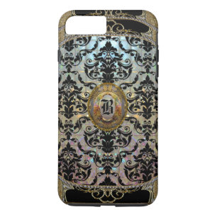 Halleesham Elegant Damask Monogram Plus Case-Mate iPhone Case