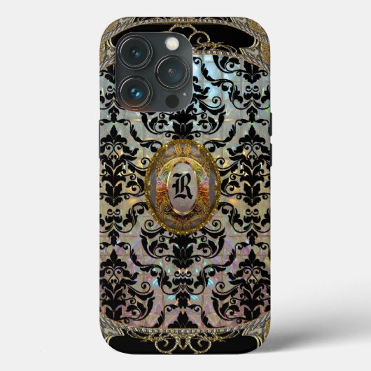 Halleesham Pattern II Elegant Monogram Case-Mate iPhone Case (Achterkant)