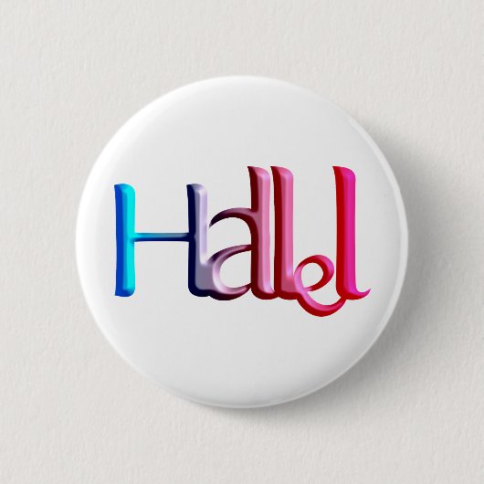 Hallel.png Ronde Button 5,7 Cm (Voorkant)