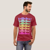 Halleloo Rainbow Pastel Esthetische Pride Retro T-shirt (Voorkant volledig)