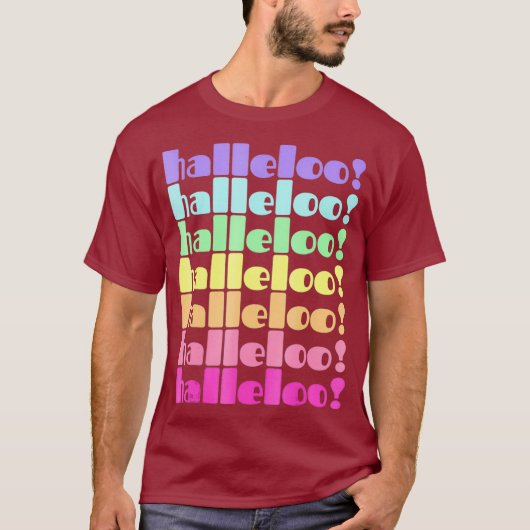 Halleloo Rainbow Pastel Esthetische Pride Retro T-shirt (Voorkant)
