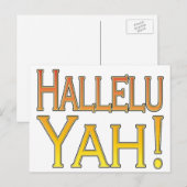 Hallelu Yah! (goud) Briefkaart (Voorkant / Achterkant)