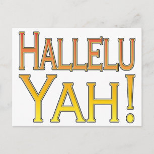 Hallelu Yah! (goud) Briefkaart