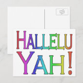 Hallelu Yah! (regenboog) Briefkaart (Voorkant / Achterkant)