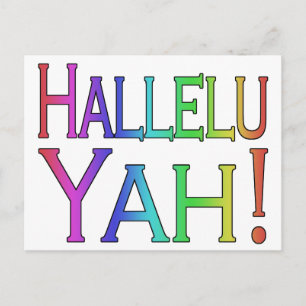 Hallelu Yah! (regenboog) Briefkaart