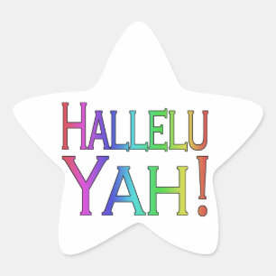 Hallelu Yah! (regenboog) Ster Sticker