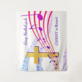 HALLELUJA CHRISTUS IS OPGESTAAN Pasen Wandkleed (Voorkant)