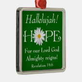 Halleluja! God regeert! Kerstversiering 3 Metalen Ornament (Rechts)