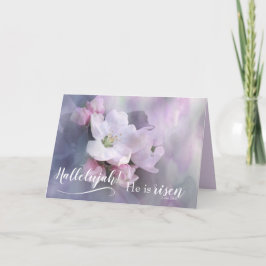 Halleluja, Hij is verrezen | Lukas 24:6 Paasfeest Kaart