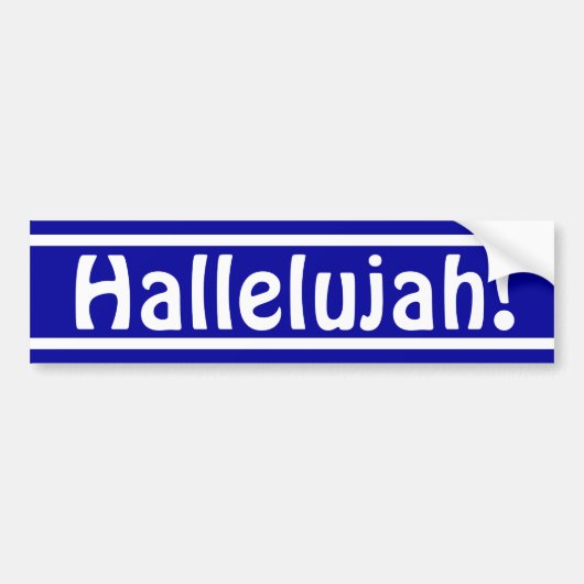 Hallelujah! Bumpersticker (Voorkant)