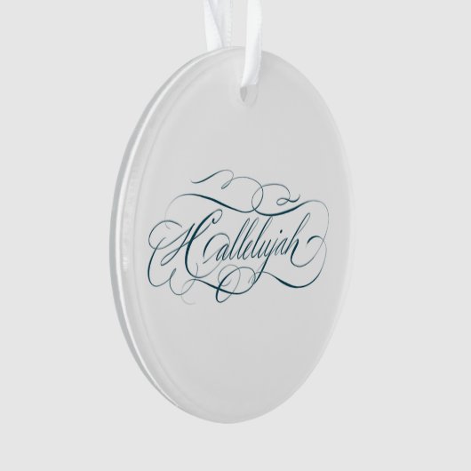 Hallelujah Calligraphy Ornament (voorkant)