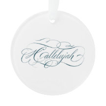 Hallelujah Calligraphy Ornament