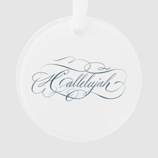 Hallelujah Calligraphy Ornament (voorkant)