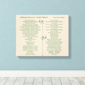 Hallelujah Chorus from Handel's Messiah Green Canvas Afdruk (Insitu (Houten vloer))