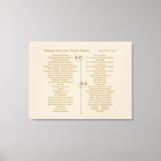 Hallelujah Chorus Handel's Messiah brown text Canvas Afdruk