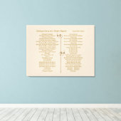 Hallelujah Chorus  Handel's Messiah brown text Canvas Afdruk (Insitu (Houten vloer))
