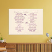 Hallelujah Chorus Handel's Messiah purple text Canvas Afdruk (Insitu (Woonkamer))