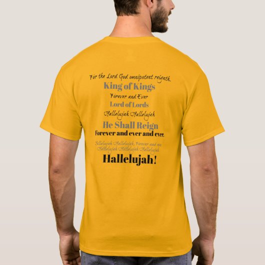 Hallelujah Chorus-Shirt T-shirt (Achterkant)